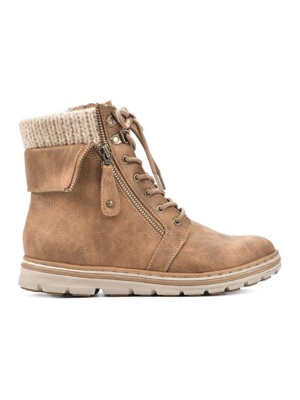 Cliffs by White Mountain Kaylee Lace Up Hiking Boots Natural Women's - 10M